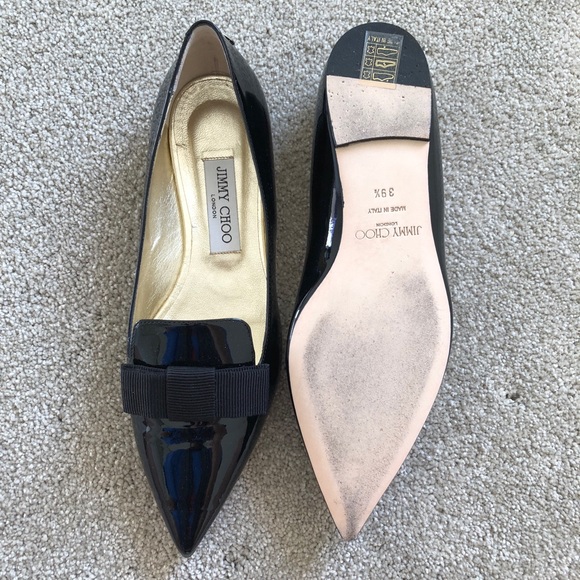 Jimmy Cho Patent Gala Loafers in Black - Picture 6 of 8